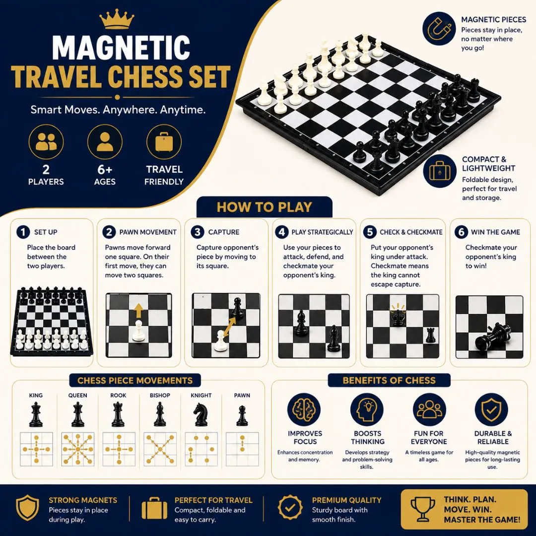 Magnetic Travel Chess Set - image 4