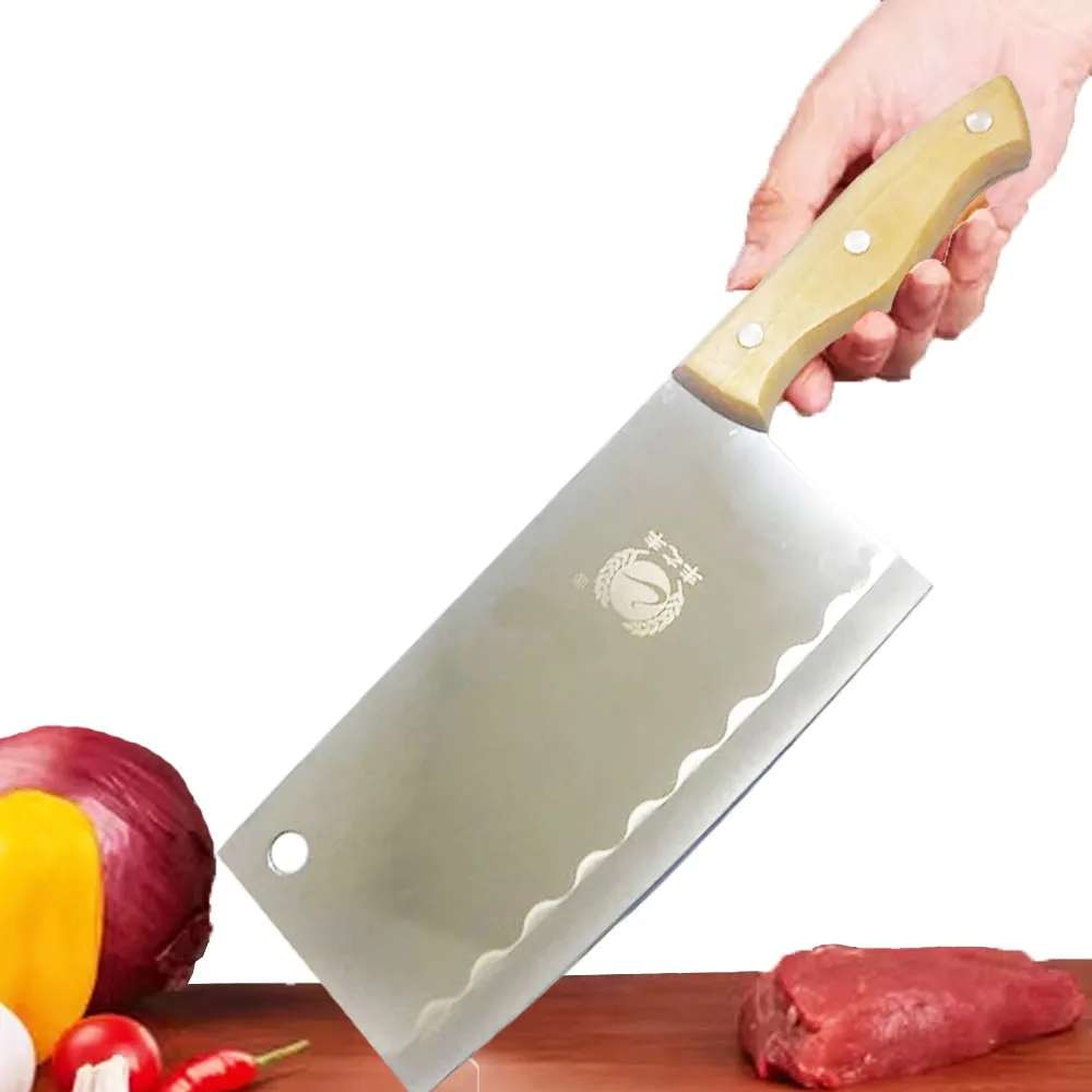 Meat Chopping Knife With Wooden Handle