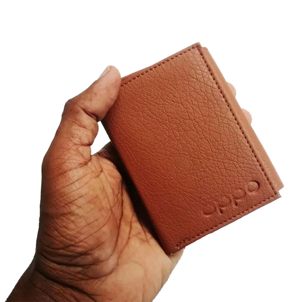 Men's Leather Wallet-Men's Wallet, Trifold Wallet - Brown