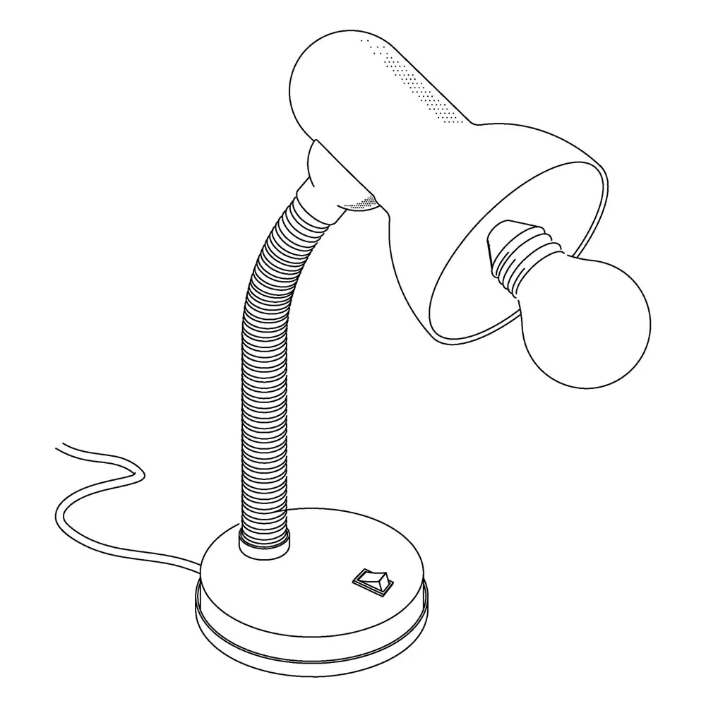 Metal Desk Lamp 360°Flexible Hose Neck Reading Lamp - Red - image 6