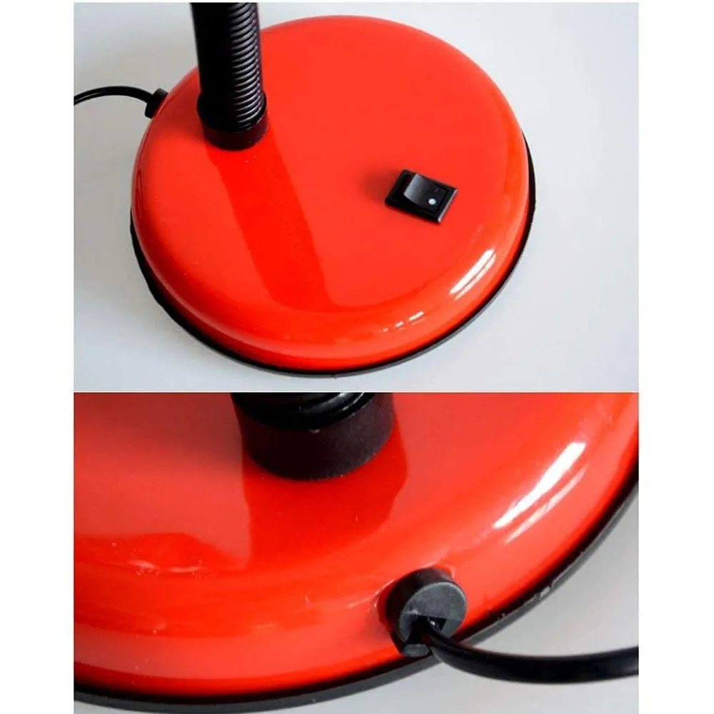 Metal Desk Lamp 360°Flexible Hose Neck Reading Lamp - Red - image 7