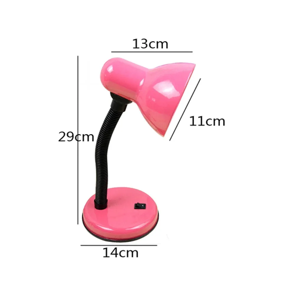 Metal Desk Lamp 360°Flexible Hose Neck Reading Lamp - Red - image 8