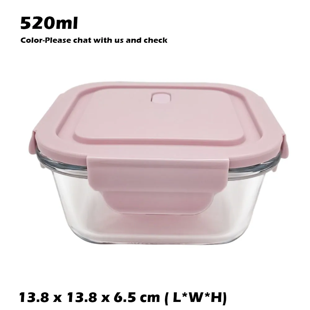Microwave Safe Glass Containers With Lids Food - 520ml