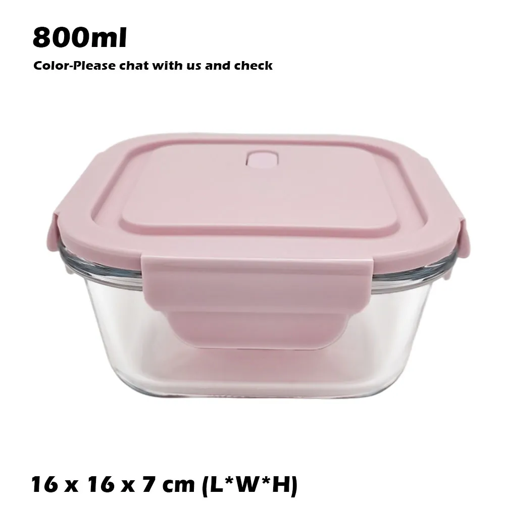 Microwave Safe Glass Containers With Lids Food - 800ml