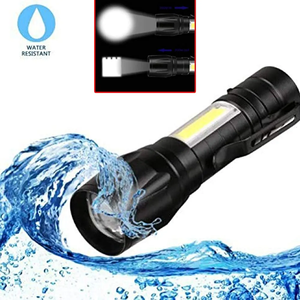 Rechargeable Flashlight Torch Small Sun 500 Meter 4 Mode - image 3