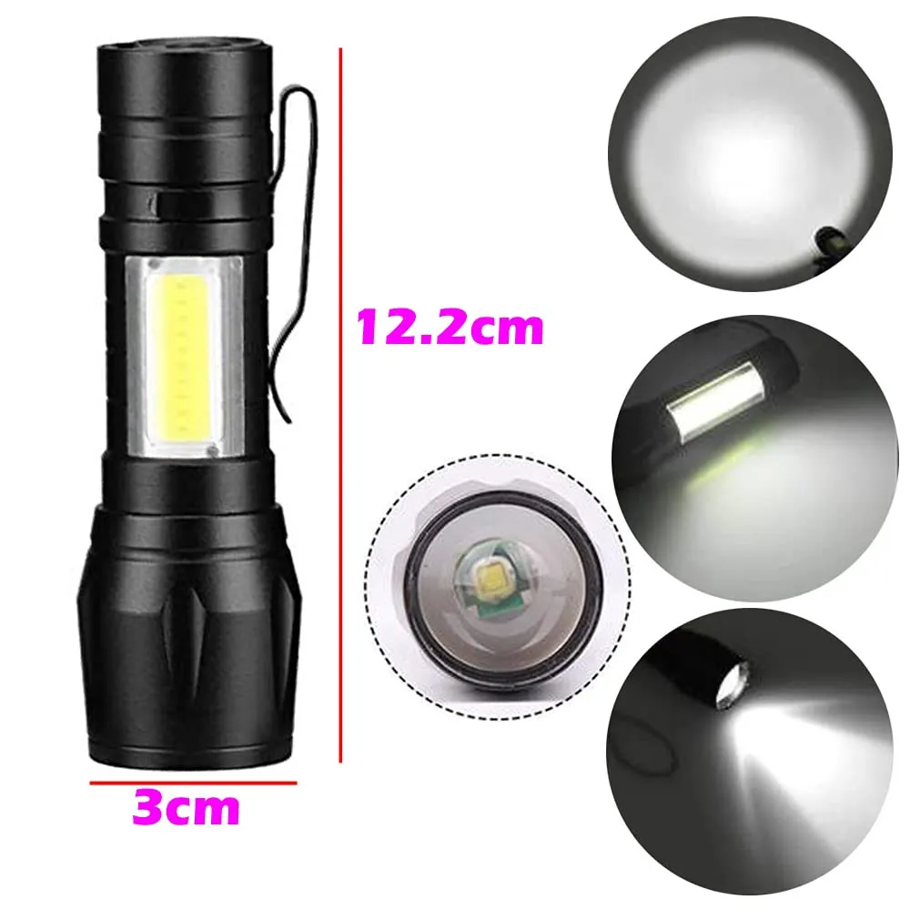 Rechargeable Flashlight Torch Small Sun 500 Meter 4 Mode - image 4