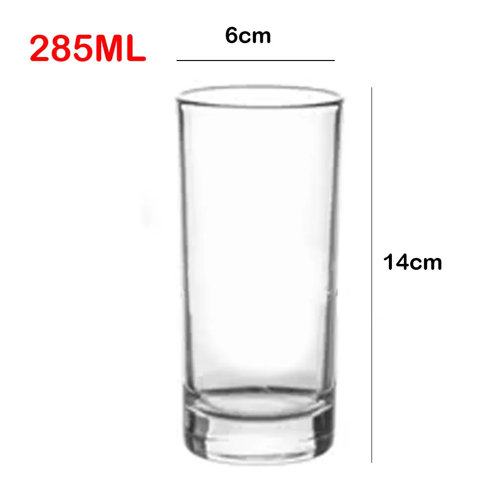 Red Cherry Glass Set Modern Drinking - 285ml 6Pcs (1 Set) - image 1