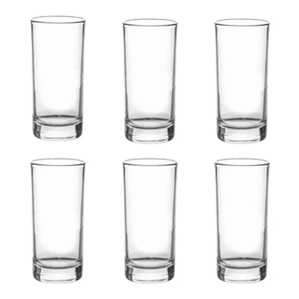 Red Cherry Glass Set Modern Drinking - 285ml 6Pcs (1 Set) - image 3