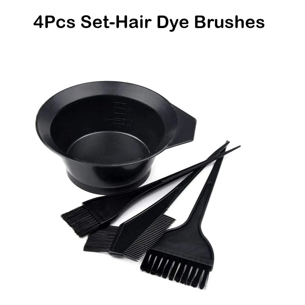 Set of 4 Hair Dye Brushes/Disposable Neck - 4pcs Brushes