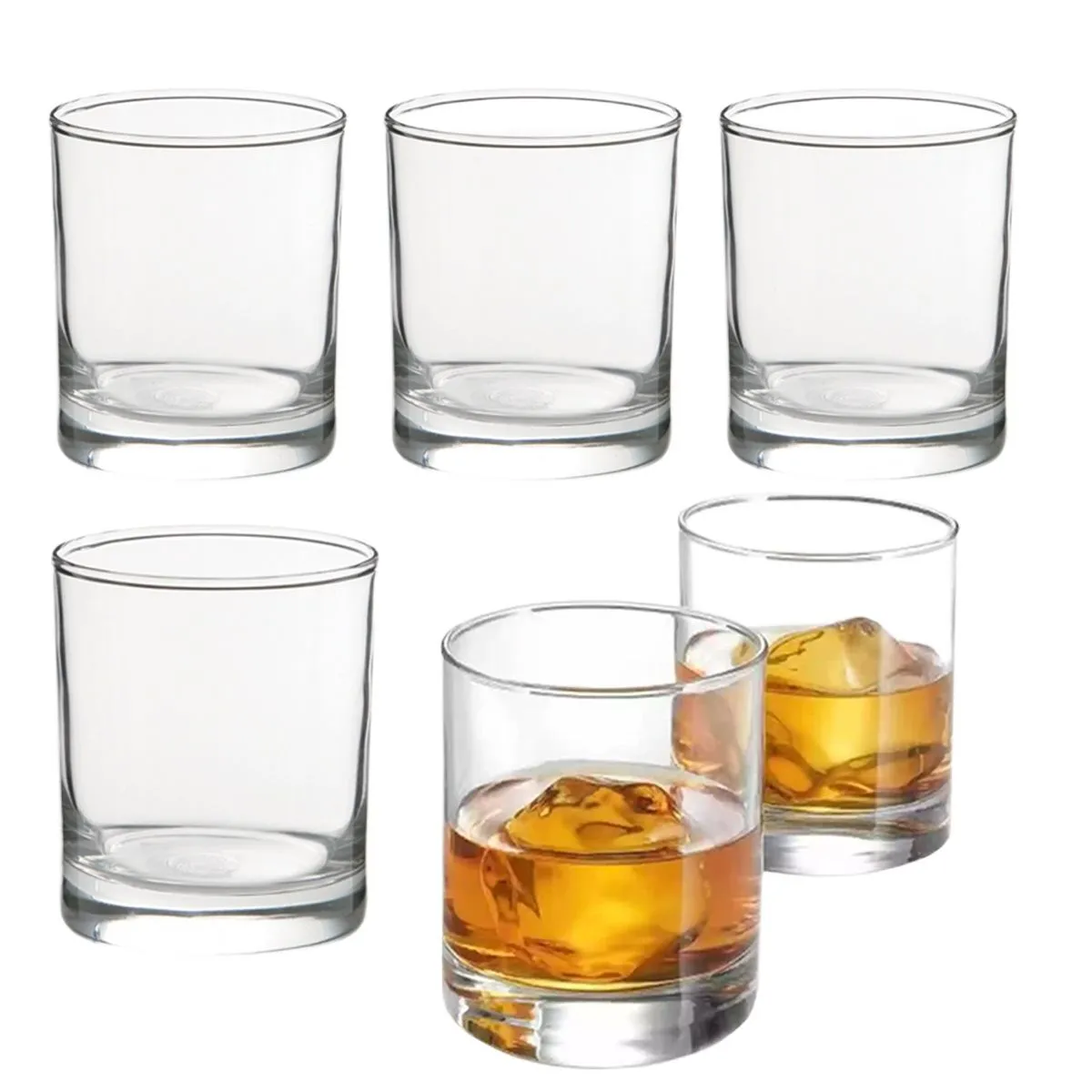 Set of 6 Whiskey Glass Set, Premium Red - 1x (6 pcs Set)