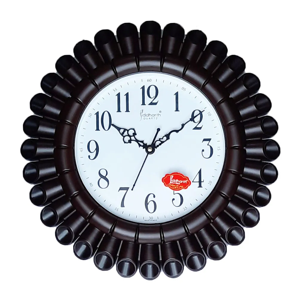 Siddharth QUARTZ Analog 36cm X 36cm Wall Clock - Dark Brown - image 2