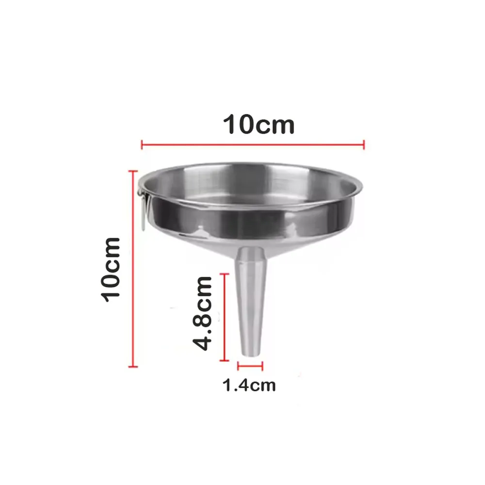 Stainless Steel Food Scoop & Metal Funnel - 1 Funnel 10cm