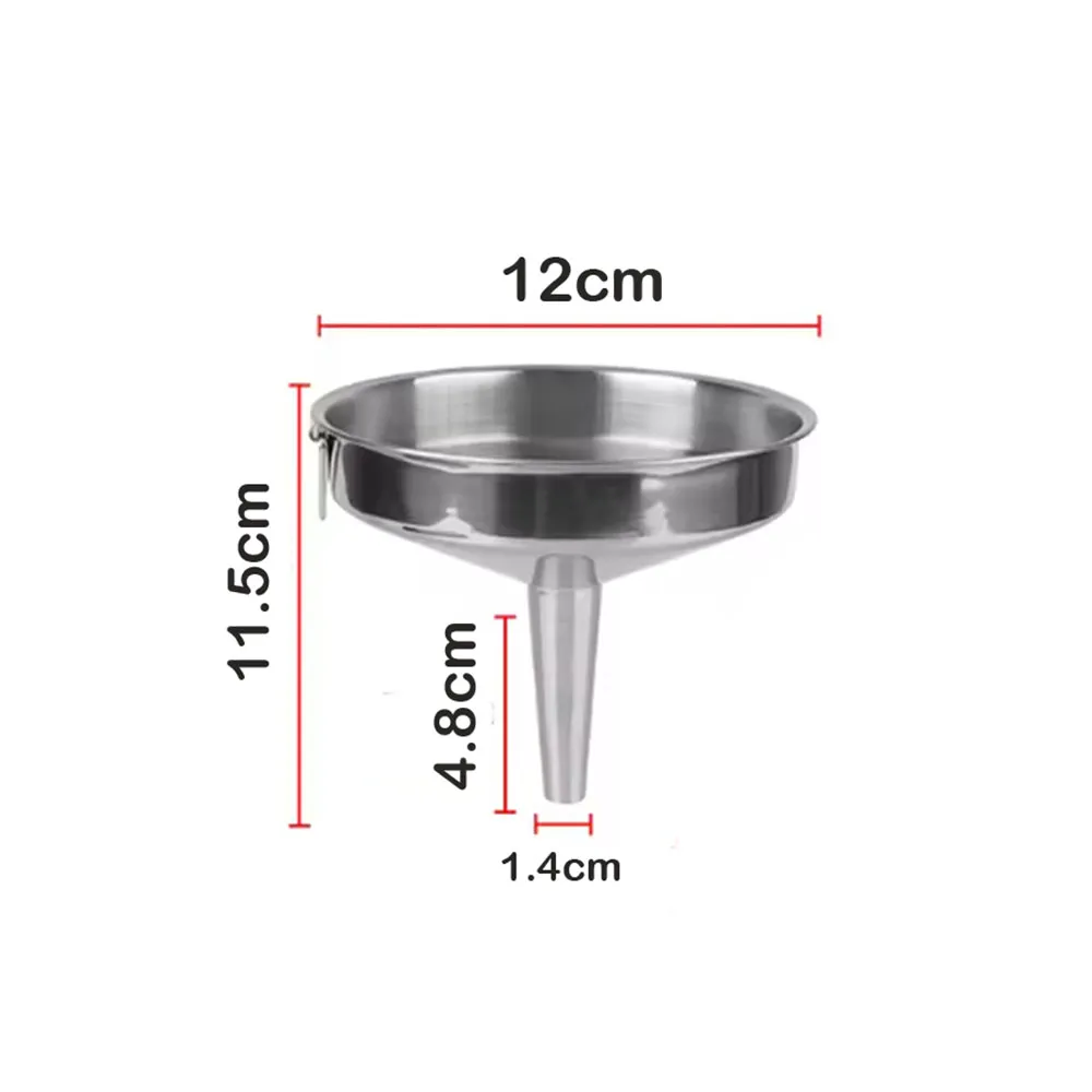 Stainless Steel Food Scoop & Metal Funnel - 1 Funnel 12cm