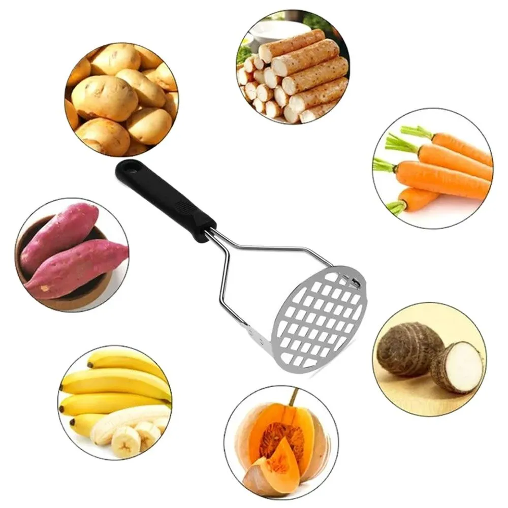 Stainless Steel Potato Masher with Plastic Handle - 1 pc