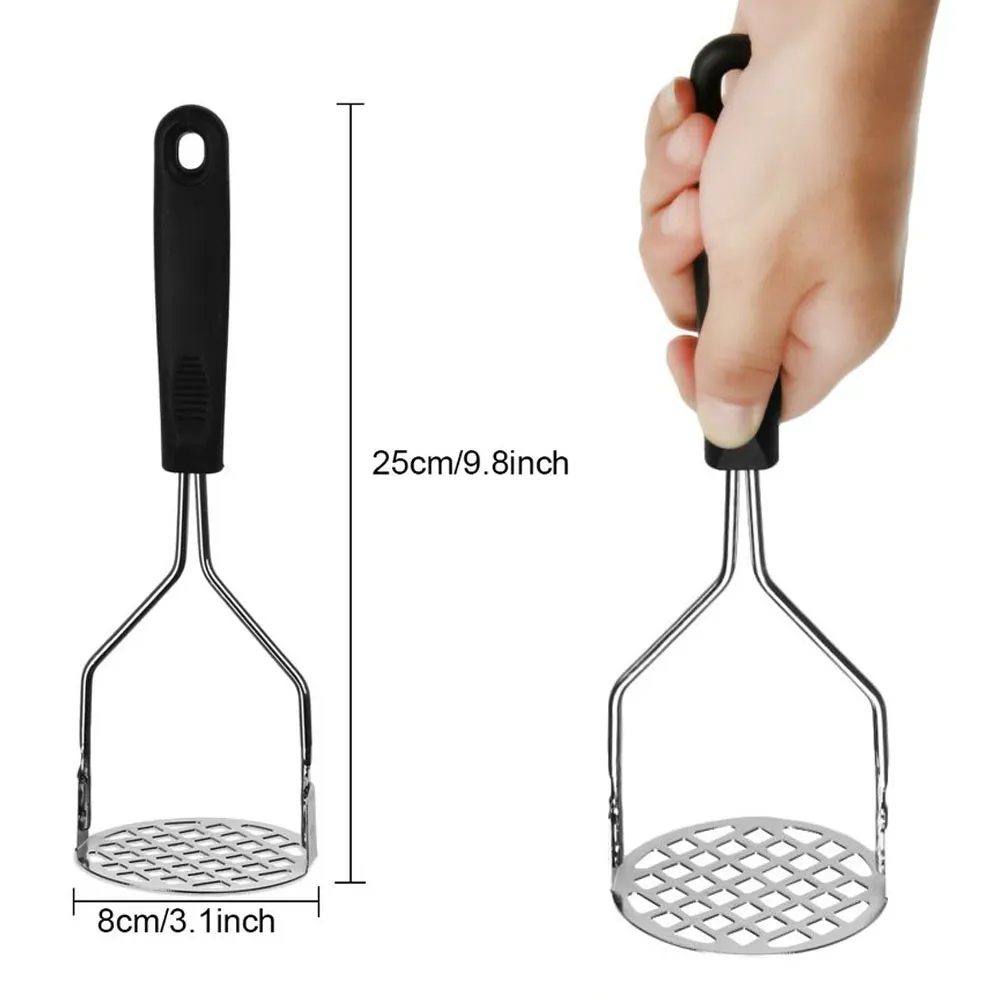 Stainless Steel Potato Masher with Plastic Handle - 1 pc - image 3