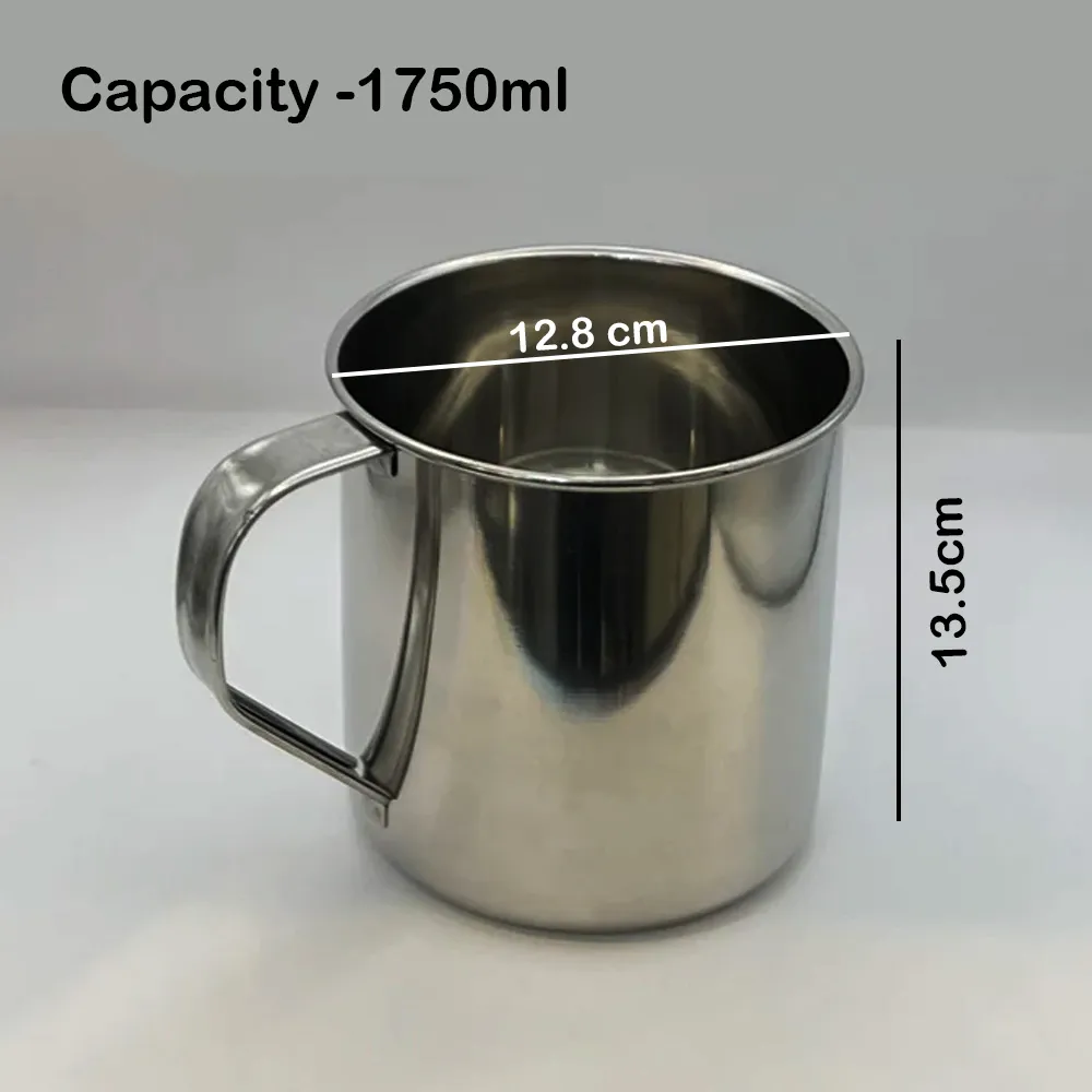 Tea Making Jug, Heavy Stainless Steel Mug 1pc - 1750ml