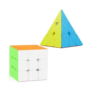 2 in 1 -Stickerless Speed Cube Magic Cube Smoothly - 2 in 1