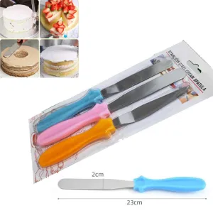 3pcs/set Stainless Steel Cream Spatula