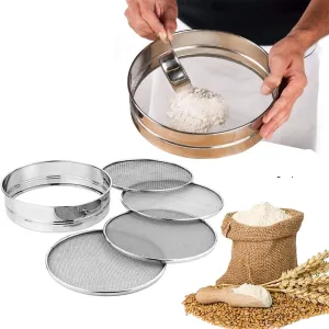 4 In 1 Stainless Steel Interchangeable Sieve Set Flour
