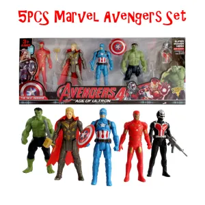 5Pcs Marvel Avengers Set With The LED Lights At The Chest
