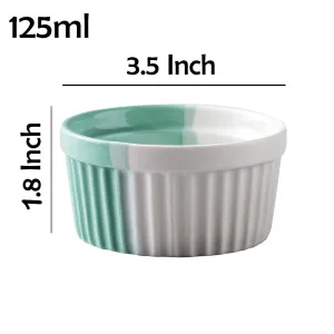 6 Pcs Ceramic Baking Oven Bowl For Muffins - 3.5 Inch