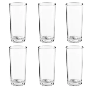 6 Pcs-Red Cherry Slim and Tall Cocktail Glasses Drinking