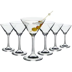 6 Pcs Wine Glasses, Clear Cocktail Glass