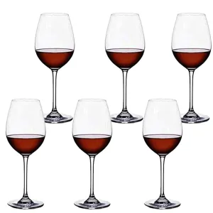 6 Pcs Wine Glasses Set Crystal Clear Premium - 6Pcs Set