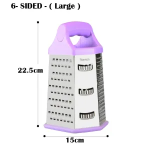 6 Slided Stainless Steel Grater - Large Size