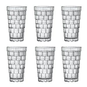6Pcs- Stack Crystal Highball Cup set , 380ml - 6pcs Set