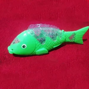 Battery Operated LED Fish Toy With Music Sound 1 - Green