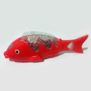 Battery Operated LED Fish Toy With Music Sound 1 Piece - Red