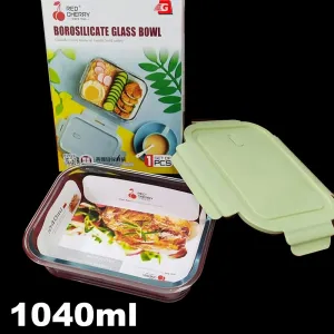 Borosilicate Glass Food Storage Bowl - 1040ml Rectangle