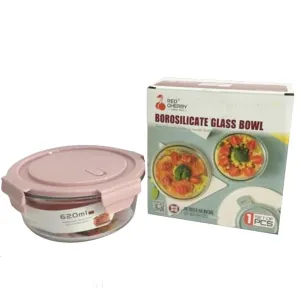 Borosilicate Glass Food Storage Bowl Airtight - 620ml (1Pcs)