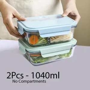 Borosilicate Glass Food Storage Bowl Oven And - 1040ml 2pcs
