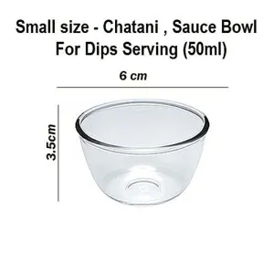 Classic Transparent Glass Bowl for Mixing / Serving - 50ml