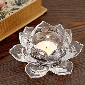 Crystal Flower Candle Holder Super Transparent Multi purpose