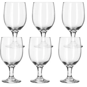 Embassy Goblet Soda Lime Glass Wine Glasses 6Pcs - 6Pcs Set