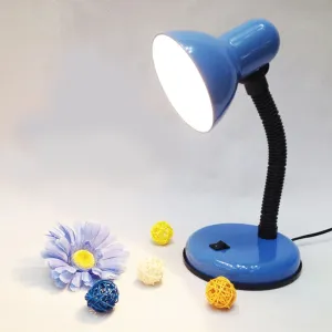Metal Desk Lamp 360°Flexible Hose Neck Reading Lamp - Blue