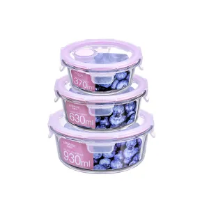 Microwave Oven Safe Waterproof Round Glass Bowl Set with