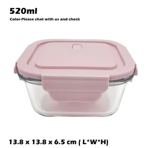 Microwave Safe Glass Containers With Lids Food - 520ml
