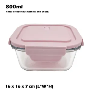 Microwave Safe Glass Containers With Lids Food - 800ml