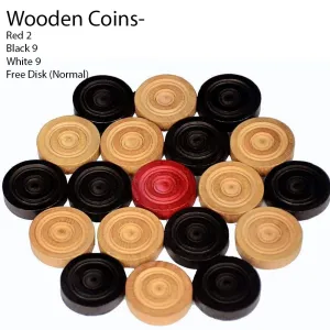 Plastic/Wooden Champion Carrom Coins Set - Wooden Coins