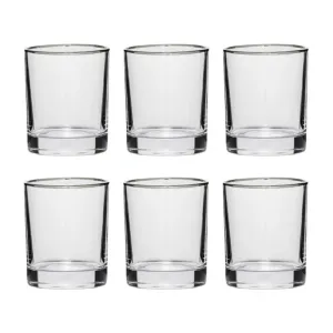 Red Cherry -Twisted Shape Whiskey Glass - 1 Set (6 Glasses)