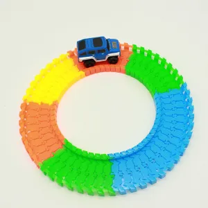 Roller Coaster Track+ Car Assembling Building Block Car Rail
