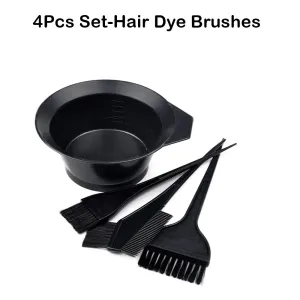 Set of 4 Hair Dye Brushes/Disposable Neck - 4pcs Brushes
