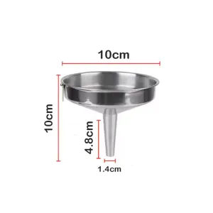 Stainless Steel Food Scoop & Metal Funnel - 1 Funnel 10cm