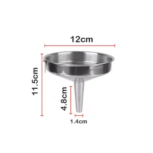 Stainless Steel Food Scoop & Metal Funnel - 1 Funnel 12cm