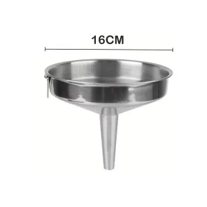 Stainless Steel Food Scoop & Metal Funnel - 1 Funnel 16cm