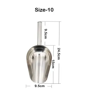 Stainless Steel Food Scoop & Metal Funnel - 1 Scoop Size 10